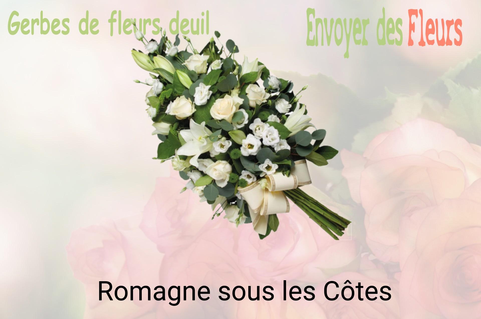 Gerbe de fleurs de deuil livrée à Romagne-sous-les-Côtes